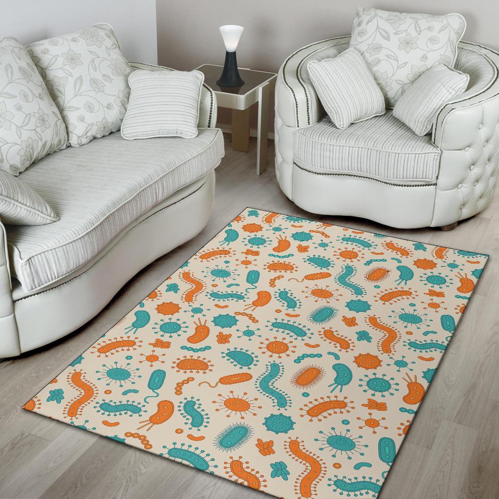 Bacteria Virus Print Pattern Floor Mat-grizzshop