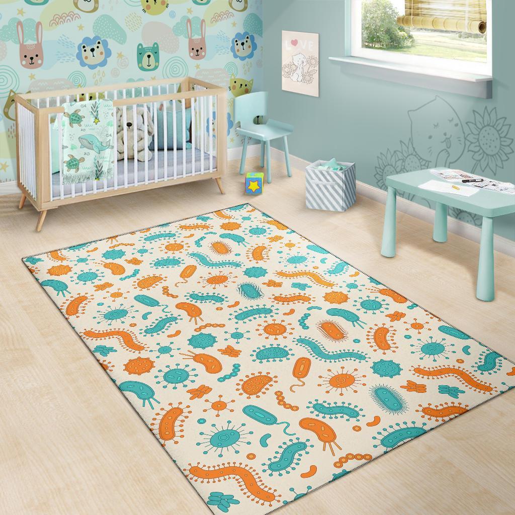 Bacteria Virus Print Pattern Floor Mat-grizzshop