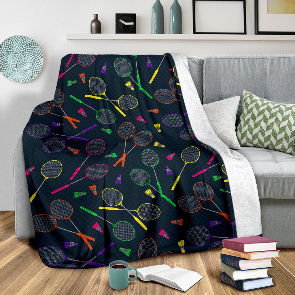 Badminton Colorful Pattern Print Blanket-grizzshop