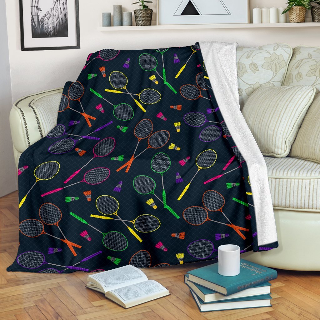Badminton Colorful Pattern Print Blanket-grizzshop