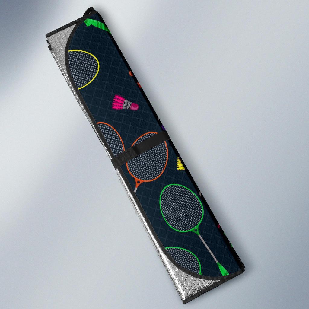 Badminton Colorful Pattern Print Car Sun Shade-grizzshop
