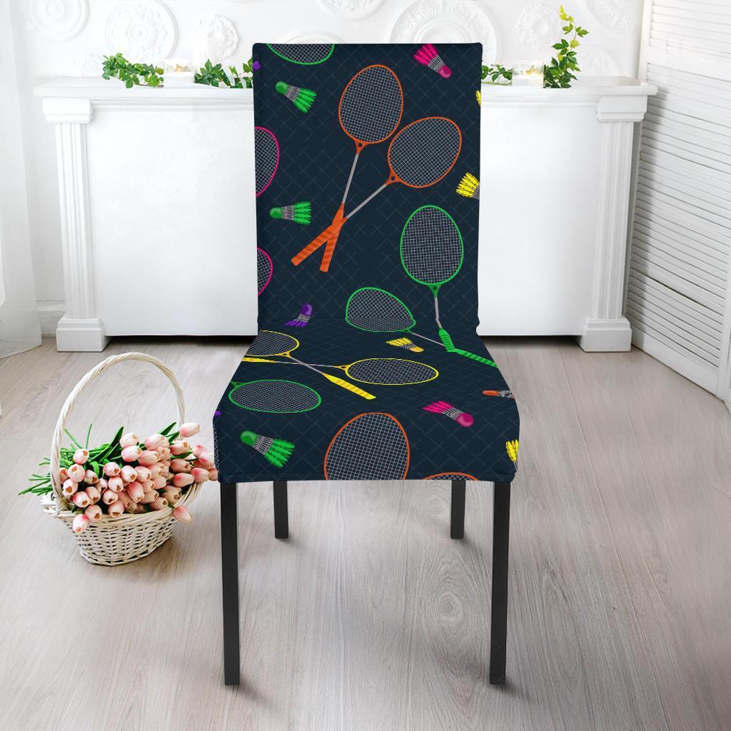 Badminton Colorful Pattern Print Chair Cover-grizzshop