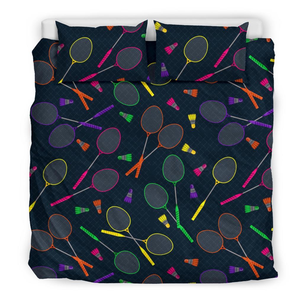 Badminton Colorful Pattern Print Duvet Cover Bedding Set-grizzshop
