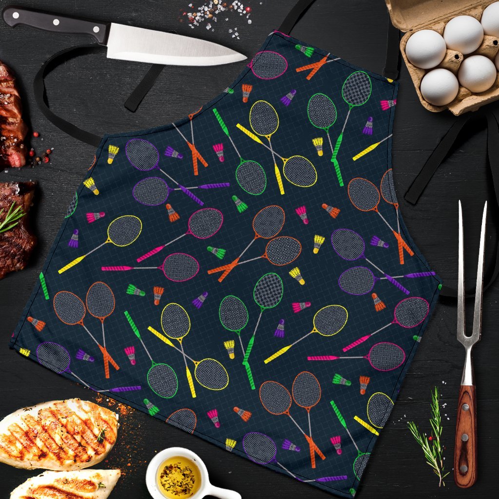Badminton Colorful Pattern Print Men's Apron-grizzshop