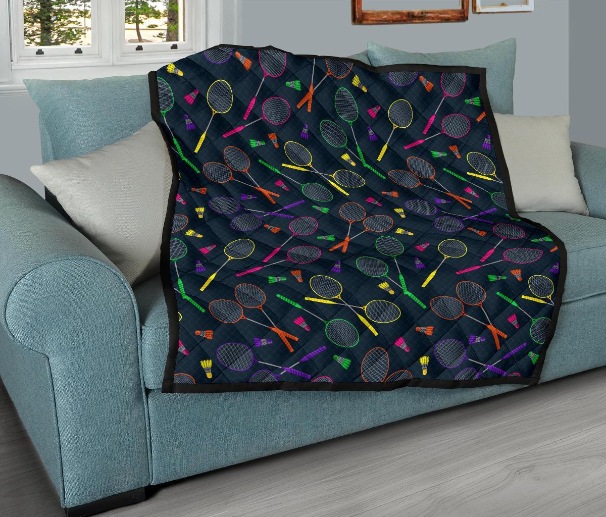 Badminton Colorful Pattern Print Quilt-grizzshop