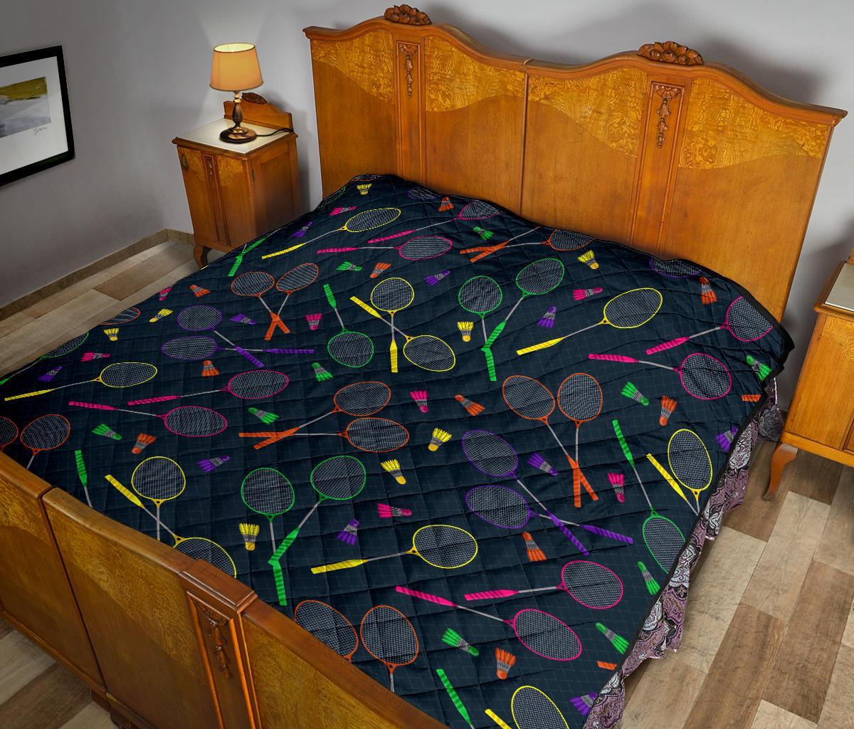 Badminton Colorful Pattern Print Quilt-grizzshop