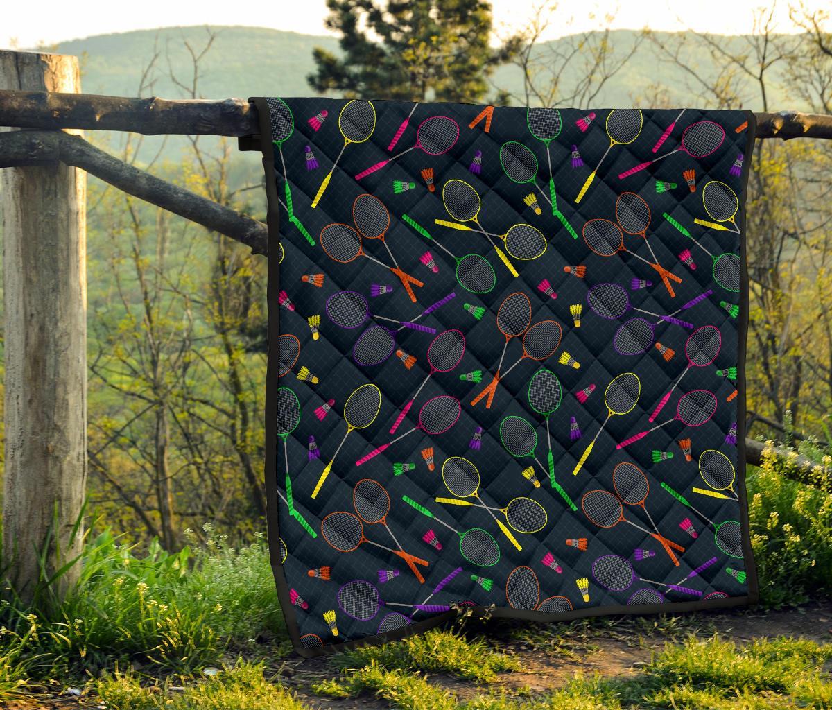 Badminton Colorful Pattern Print Quilt-grizzshop