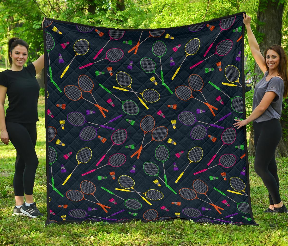 Badminton Colorful Pattern Print Quilt-grizzshop