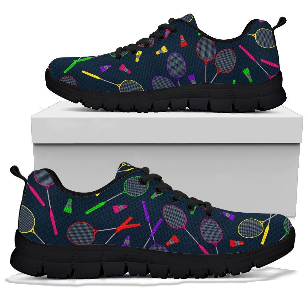Badminton Colorful Pattern Print Sneaker Shoes For Men Women-grizzshop