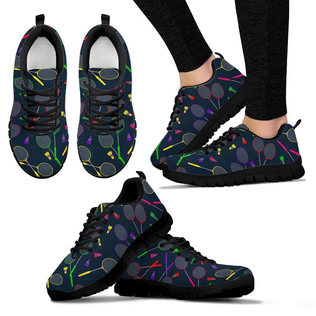 Badminton Colorful Pattern Print Sneaker Shoes For Men Women-grizzshop