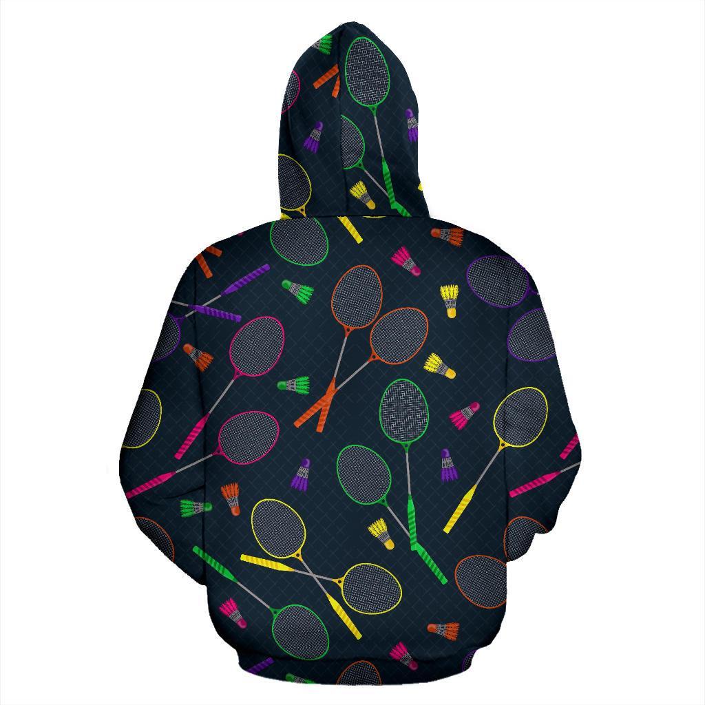 Badminton Colorful Pattern Print Women Men Pullover Hoodie-grizzshop