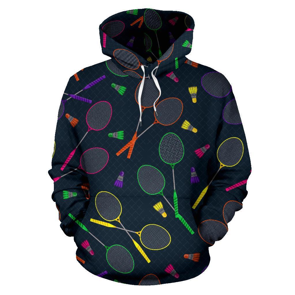 Badminton Colorful Pattern Print Women Men Pullover Hoodie-grizzshop