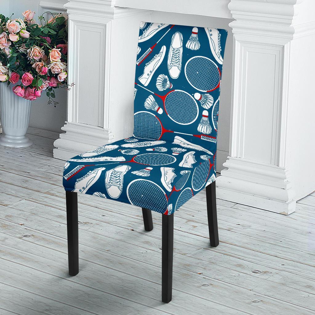 Badminton Print Pattern Chair Cover-grizzshop