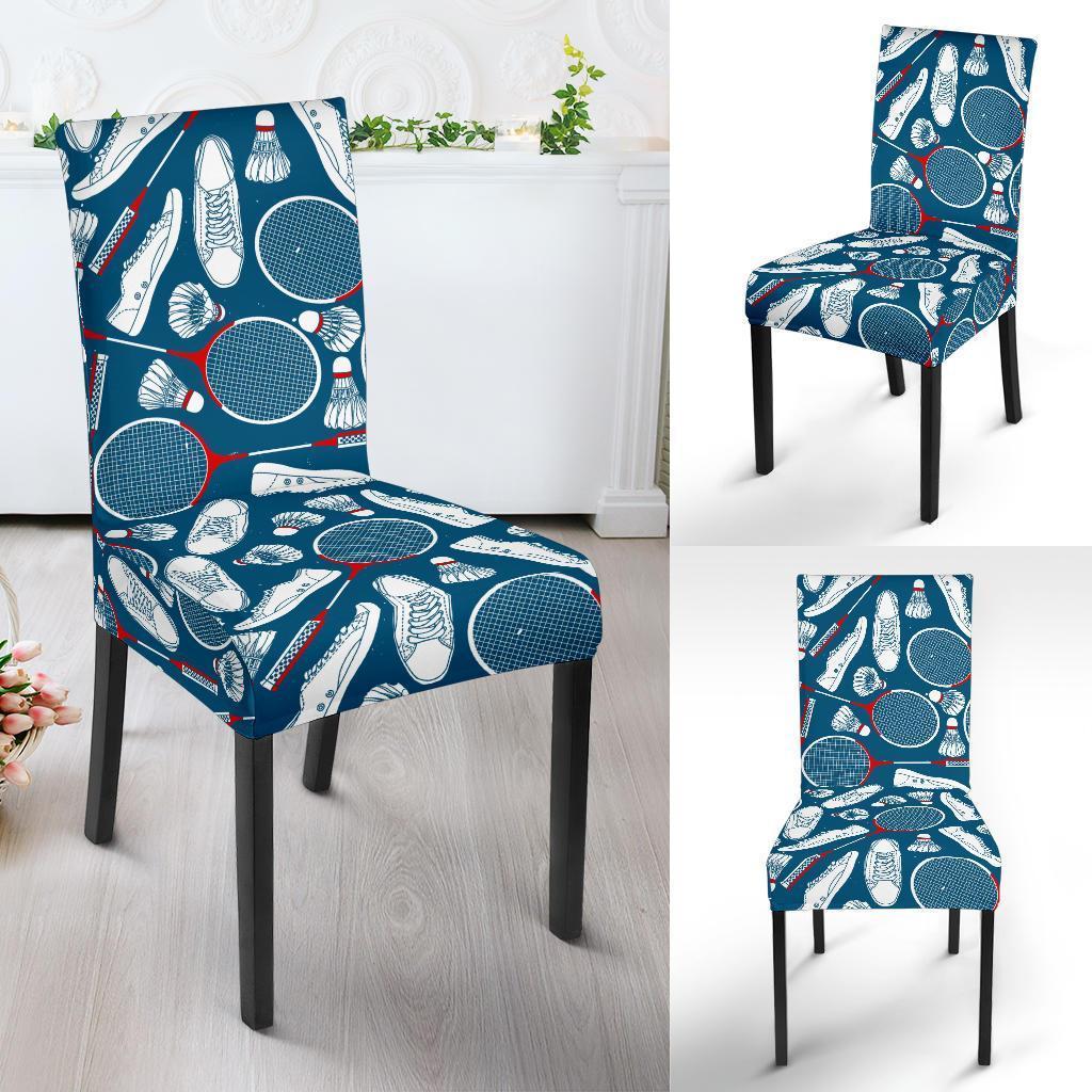 Badminton Print Pattern Chair Cover-grizzshop