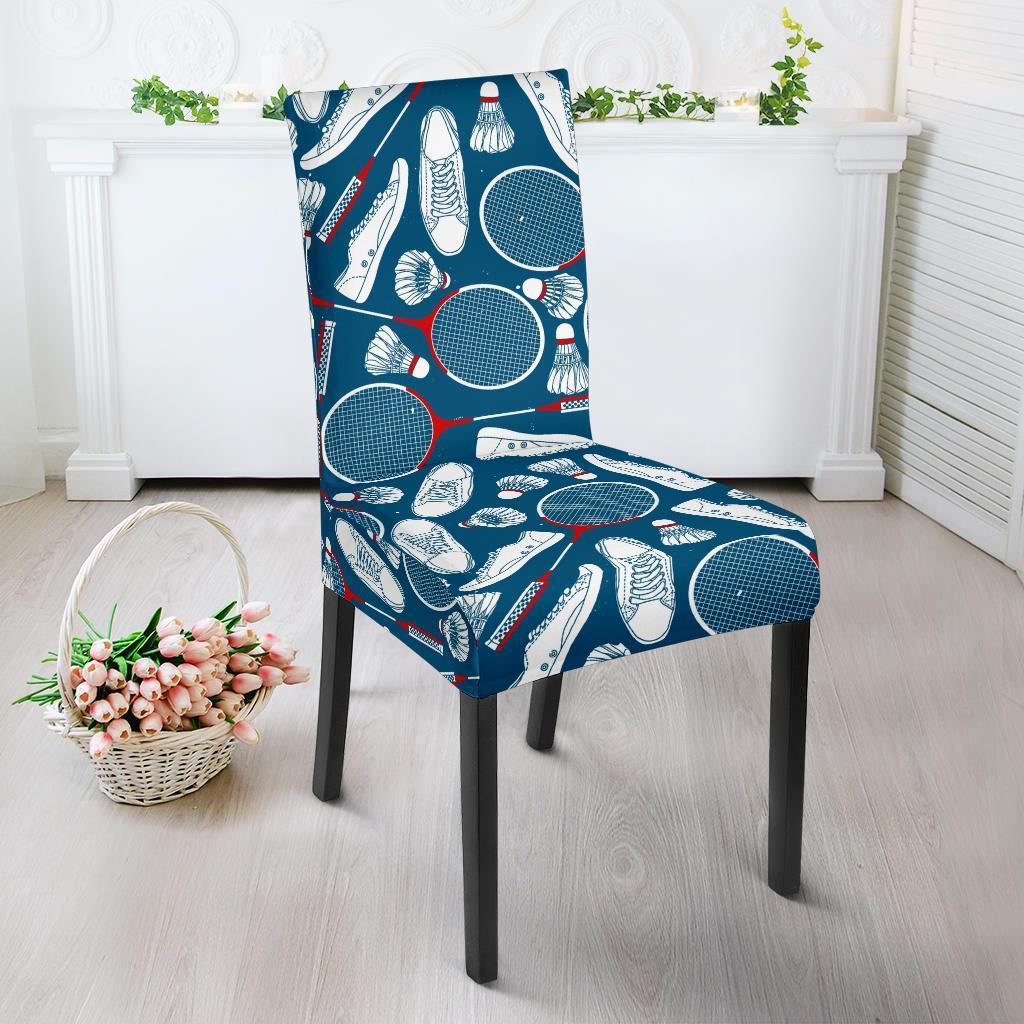 Badminton Print Pattern Chair Cover-grizzshop