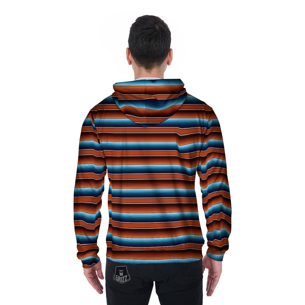 Baja Men's Zip Up Hoodie-grizzshop