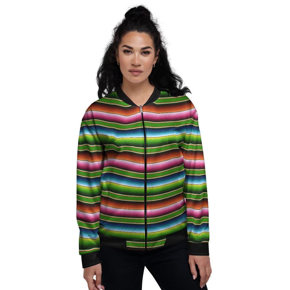 Baja Mexican Print Women's Bomber Jacket-grizzshop
