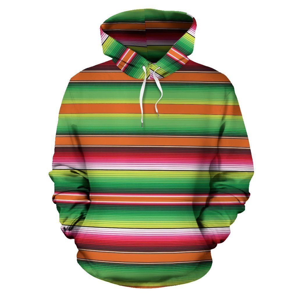Baja Serape Mexican Blanket Pattern Print Women Men Pullover Hoodie-grizzshop