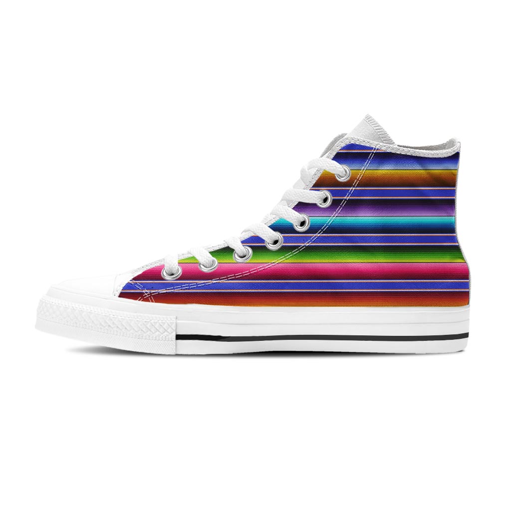 Baja Serape Mexican Women's High Top Shoes-grizzshop
