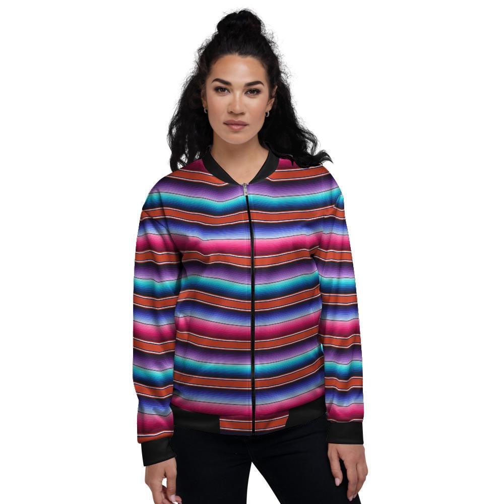 Baja Serape Women's Bomber Jacket-grizzshop