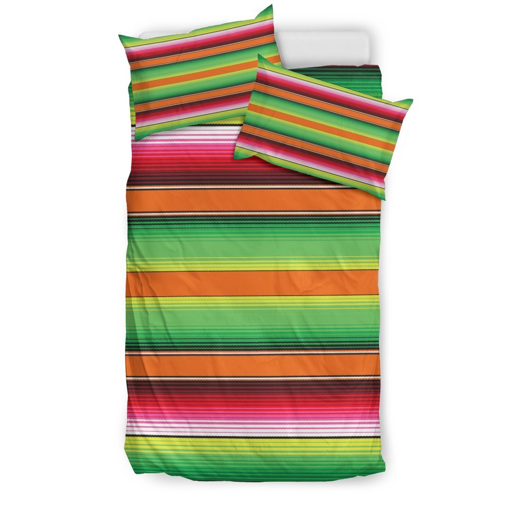 Baja Serape Mexican Blanket Pattern Print Duvet Cover Bedding Set-grizzshop