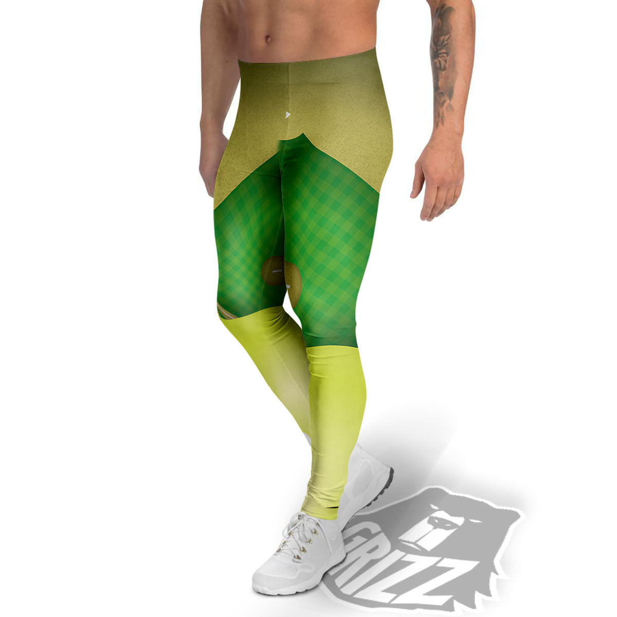 Ball And Softball Field Print Men's Leggings-grizzshop