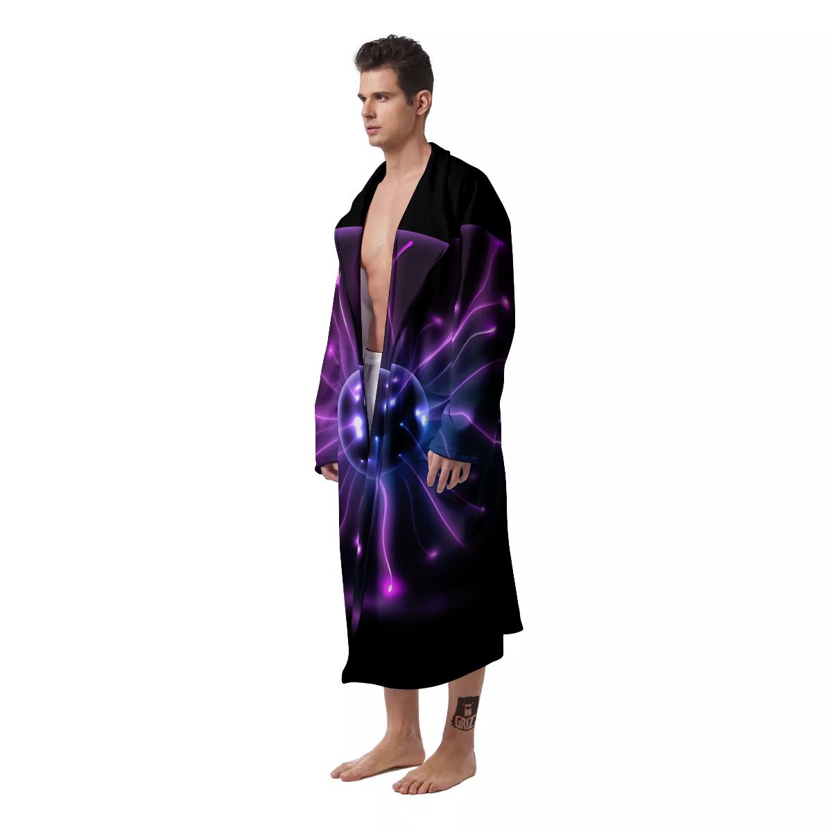 Ball Plasma Print Men's Robe-grizzshop
