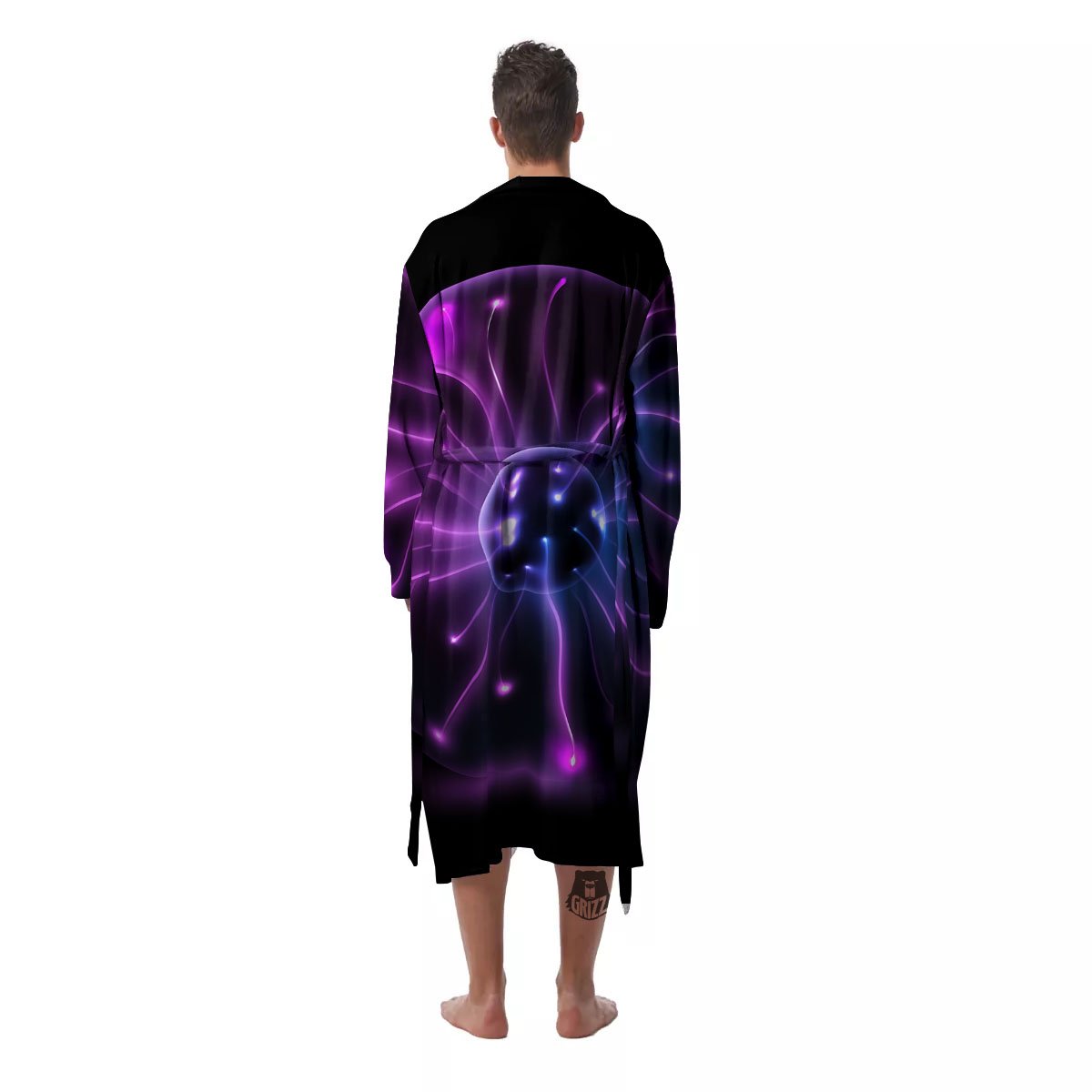 Ball Plasma Print Men's Robe-grizzshop