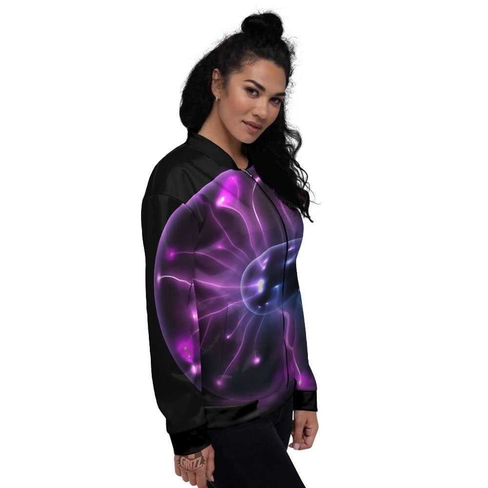 Ball Plasma Print Women's Bomber Jacket-grizzshop
