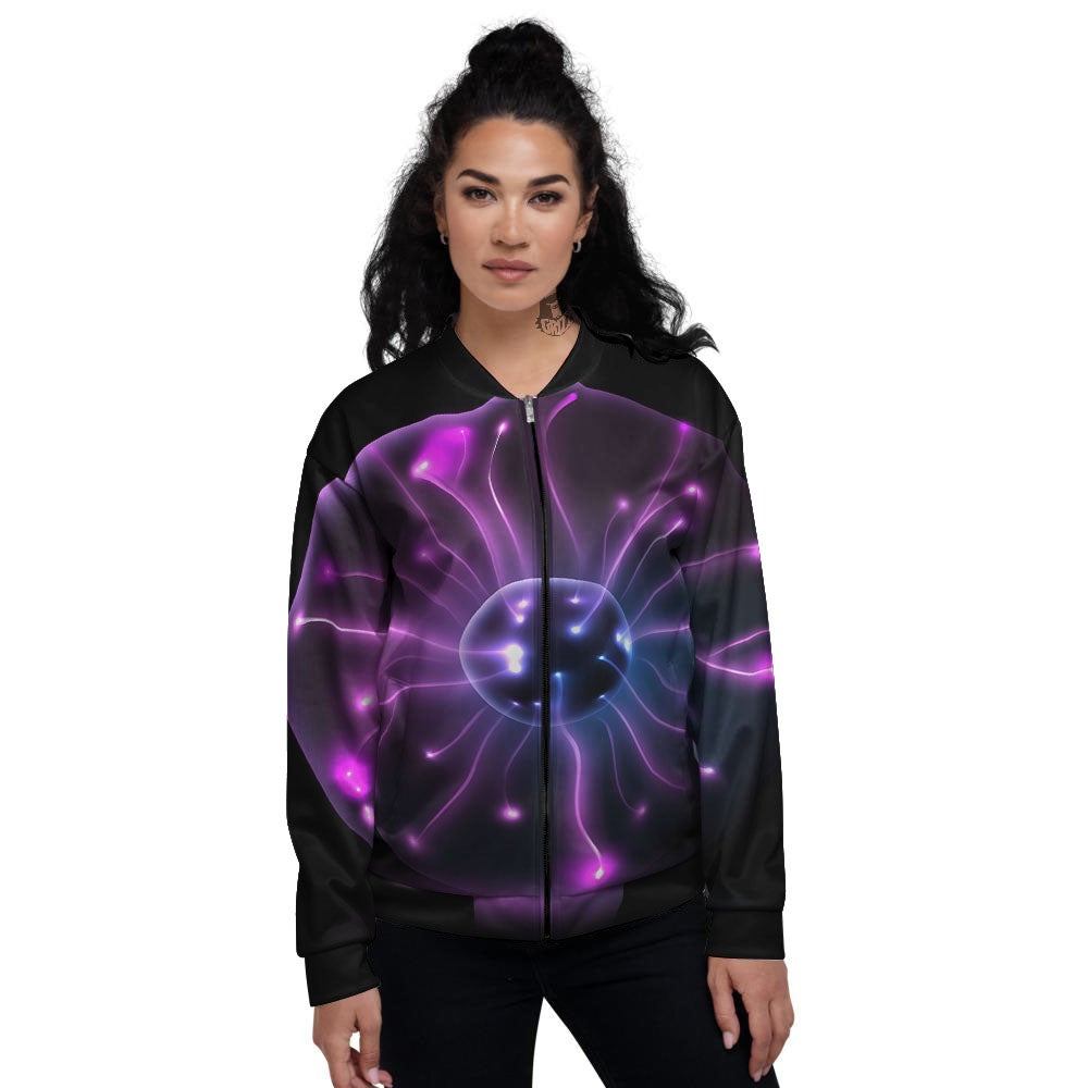 Ball Plasma Print Women's Bomber Jacket-grizzshop