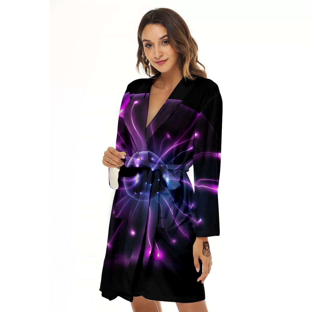Ball Plasma Print Women's Robe-grizzshop