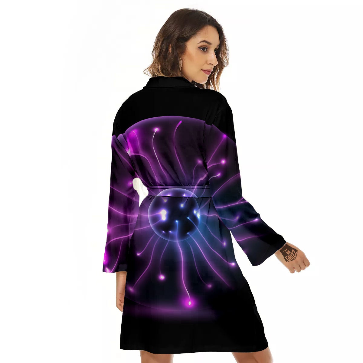 Ball Plasma Print Women's Robe-grizzshop