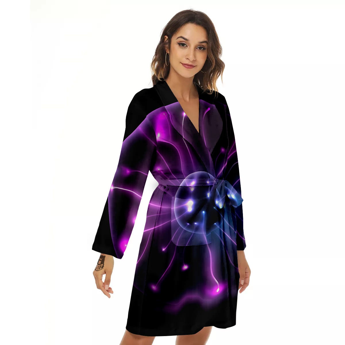 Ball Plasma Print Women's Robe-grizzshop