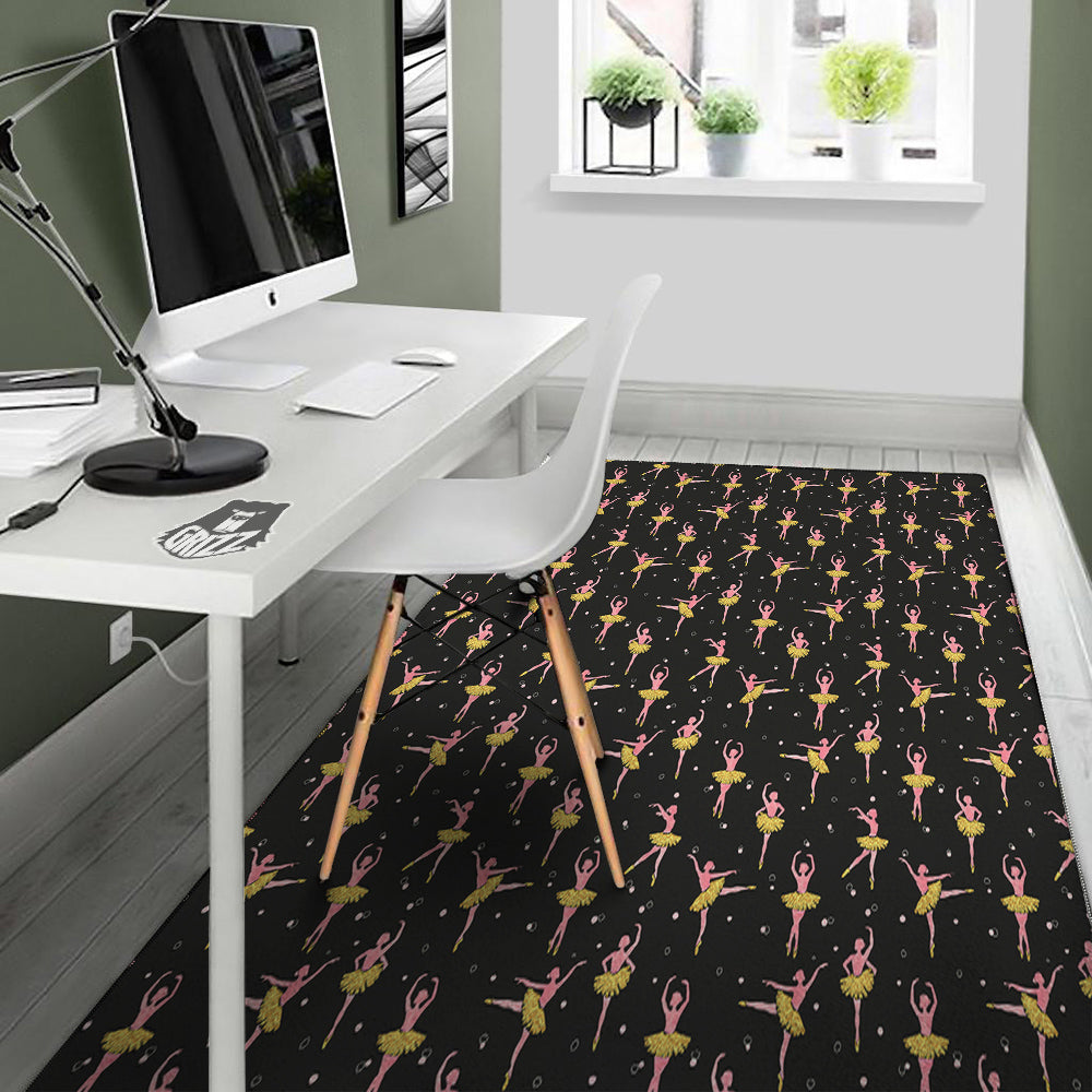 Ballet Dancing Print Pattern Floor Mat-grizzshop