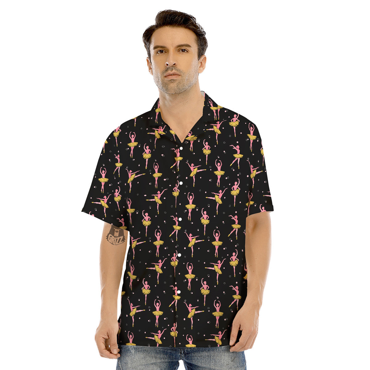 Ballet Dancing Print Pattern Men's Hawaiian Shirt-grizzshop