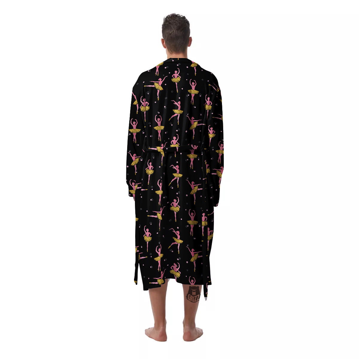 Ballet Dancing Print Pattern Men's Robe-grizzshop