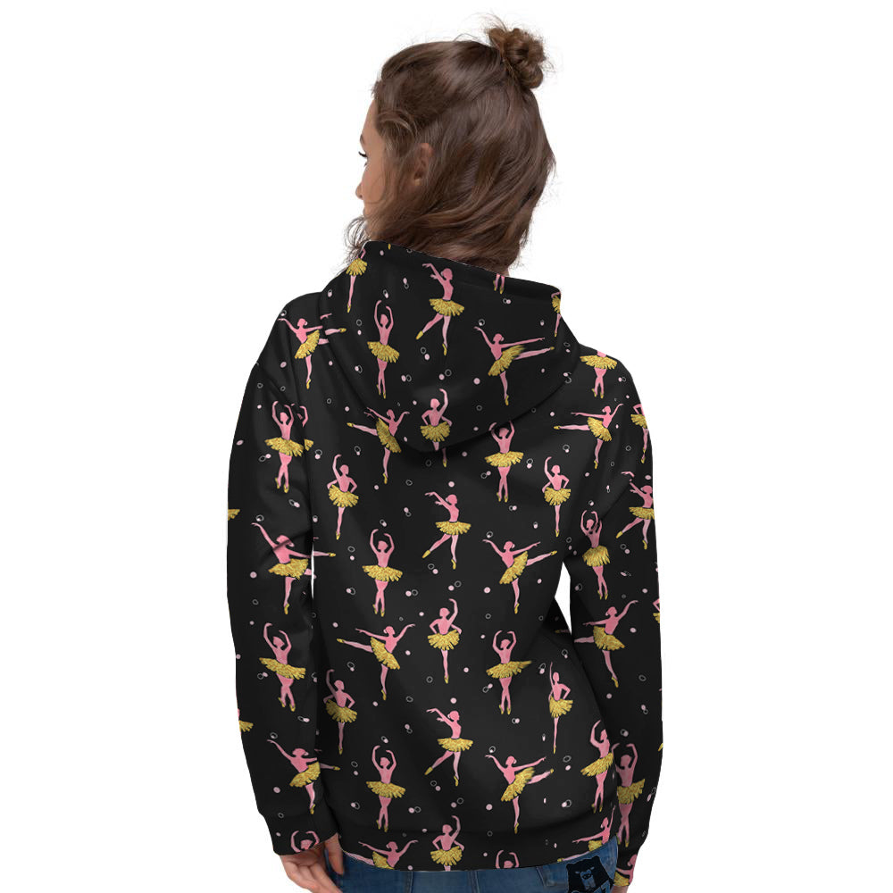 Ballet Dancing Print Pattern Women's Hoodie-grizzshop