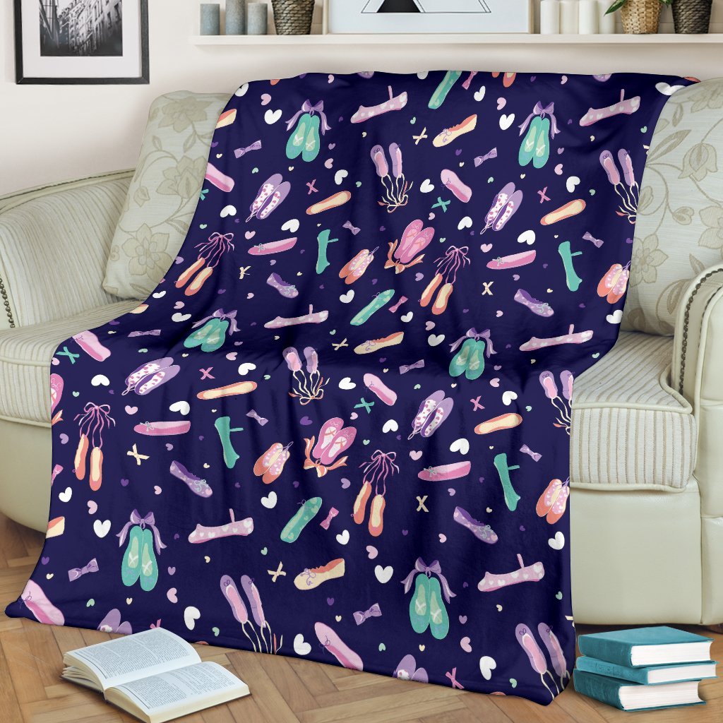 Ballet Pattern Print Blanket-grizzshop