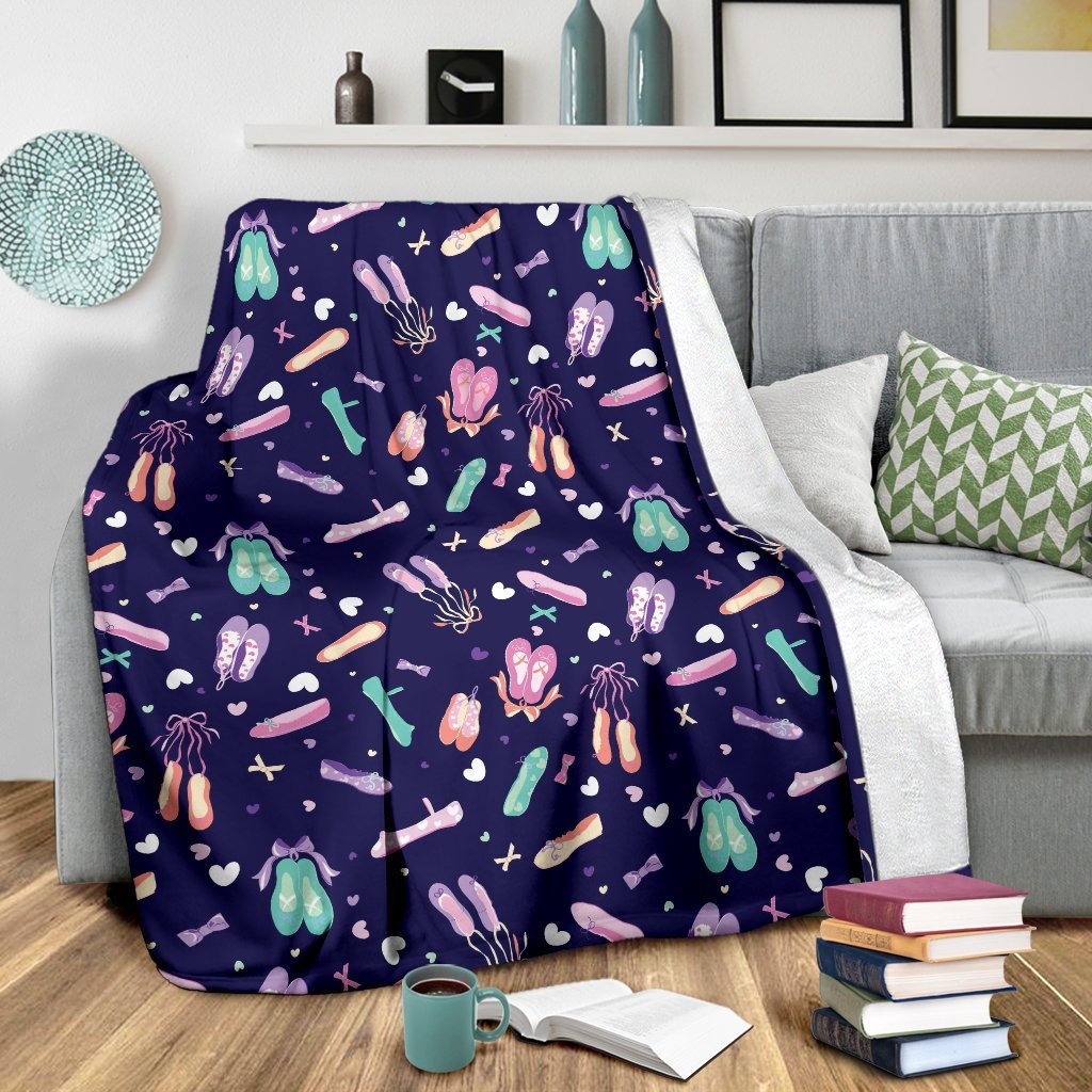 Ballet Pattern Print Blanket-grizzshop