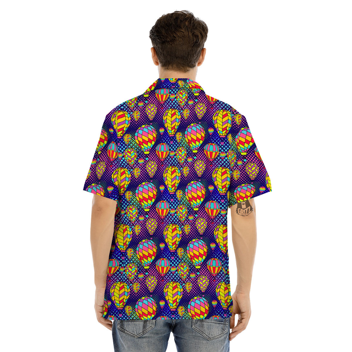 Balloon Air Retro Print Pattern Men's Hawaiian Shirt-grizzshop