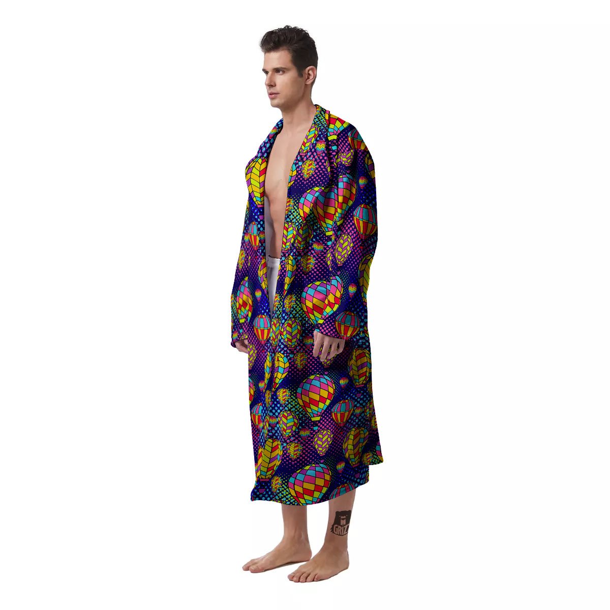 Balloon Air Retro Print Pattern Men's Robe-grizzshop