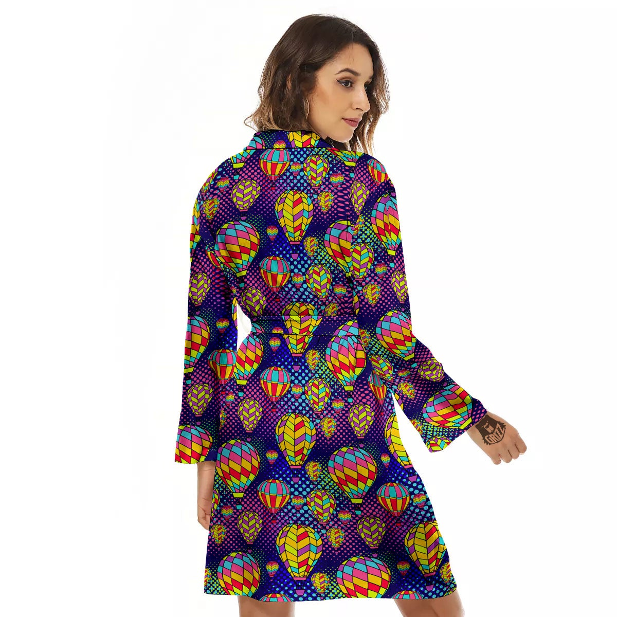 Balloon Air Retro Print Pattern Women's Robe-grizzshop