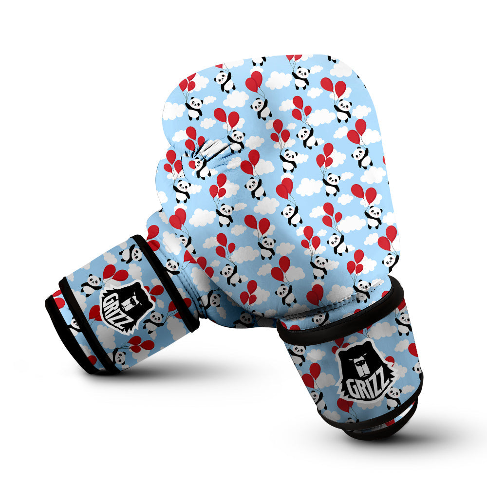 Balloon And Cute Panda Print Pattern Boxing Gloves-grizzshop