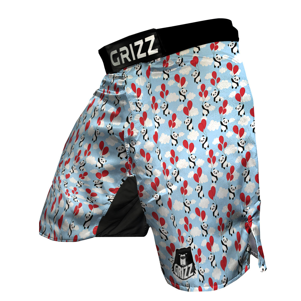Balloon And Cute Panda Print Pattern MMA Shorts-grizzshop