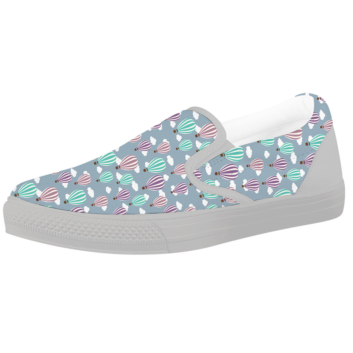 Balloon Cartoon Print Pattern White Slip On Shoes-grizzshop