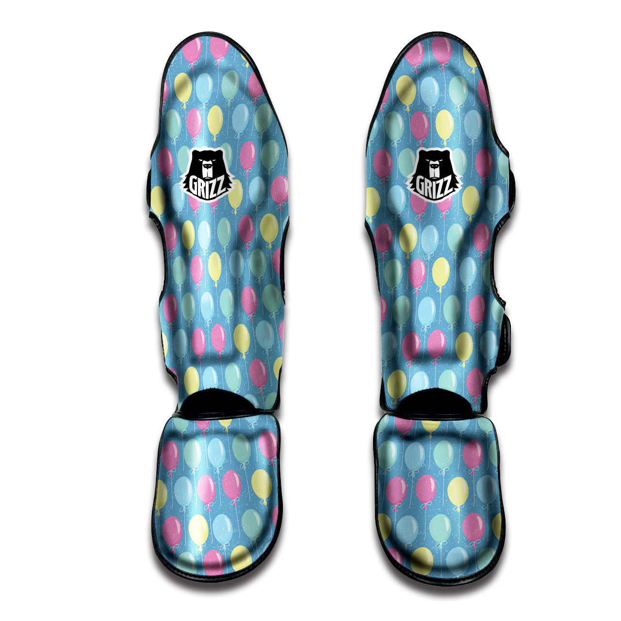 Balloon Colorful Print Pattern Muay Thai Shin Guards-grizzshop