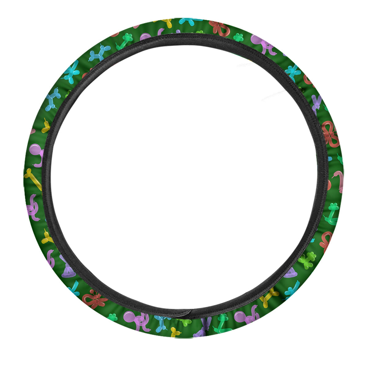 Balloon Modelling Print Pattern Car Steering Wheel Cover-grizzshop