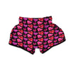 Balloon Red Heart Print Pattern Muay Thai Boxing Shorts-grizzshop