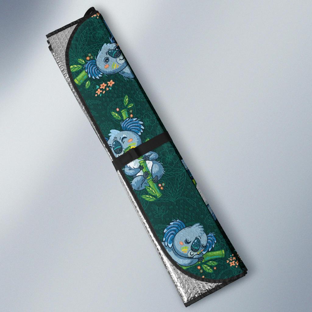 Bamboo Koala Pattern Print Car Sun Shade-grizzshop