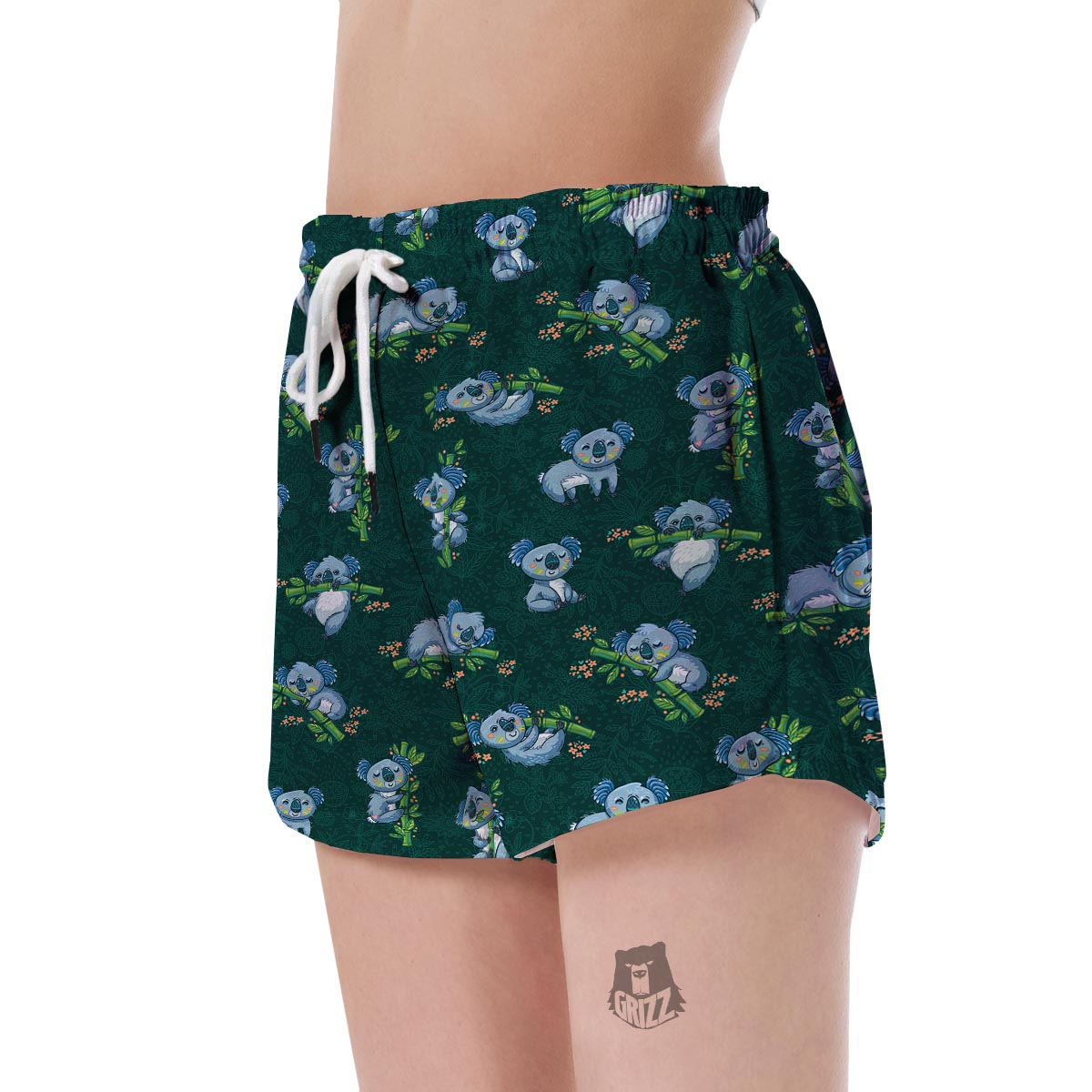 Bamboo Koala Pattern Print Women's Shorts-grizzshop